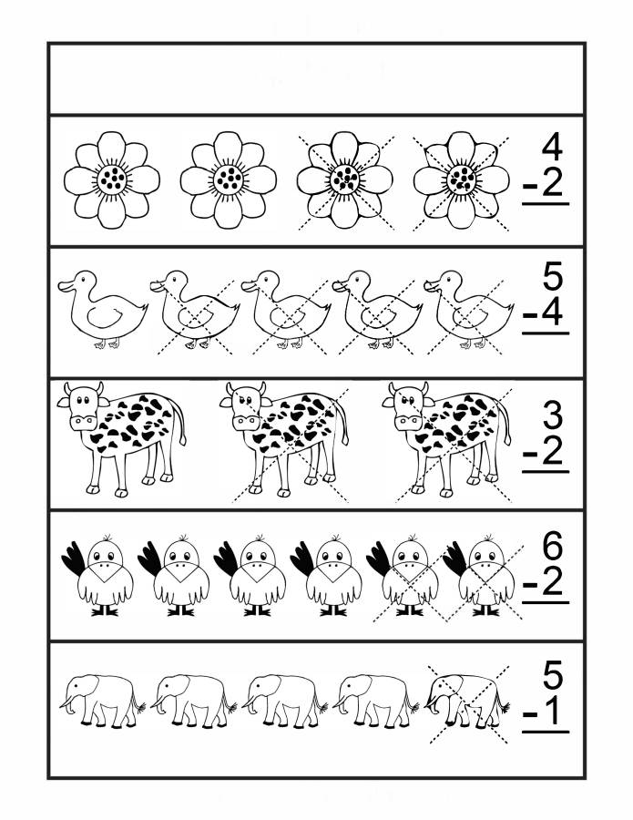 图片[2]-10以内加减法练习（一）黑白插图版，幼儿数学启蒙电子版PDF打印，百度网盘下载-淘学学资料库