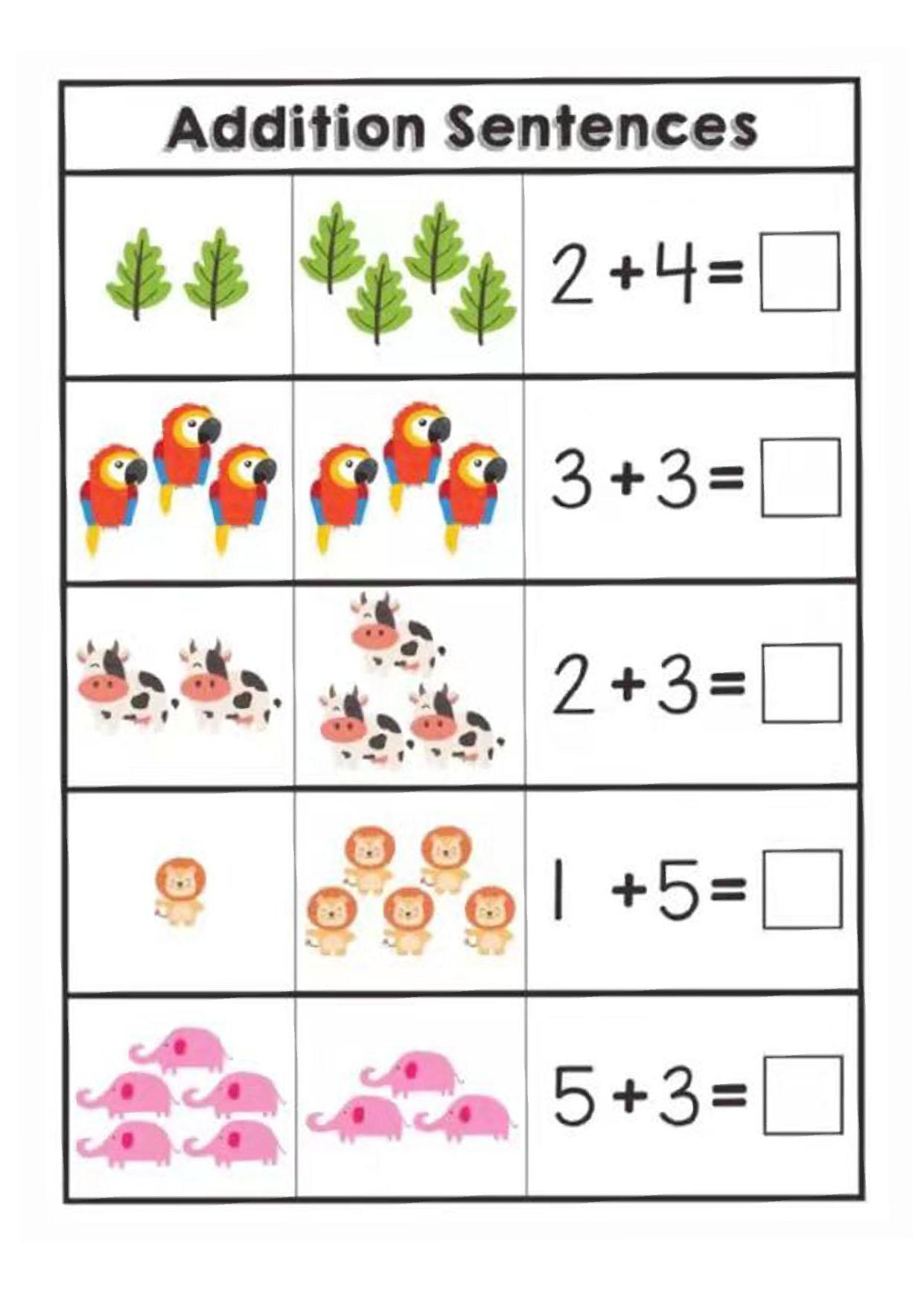 图片[1]-10以内加减练习卡通图画形式的，20页pdf可打印-淘学学资料库