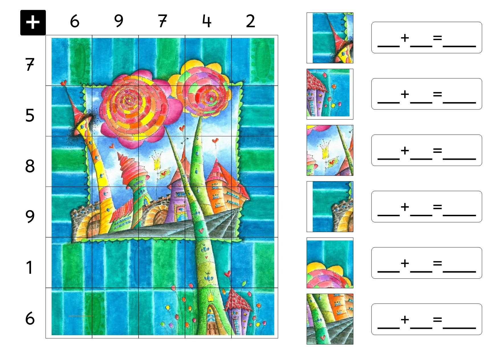 图片[3]-20以内加法（根据图片坐标列式计算），6页PDF-淘学学资料库