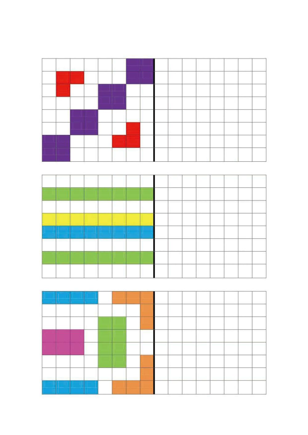 图片[1]-8×8格填色-淘学学资料库