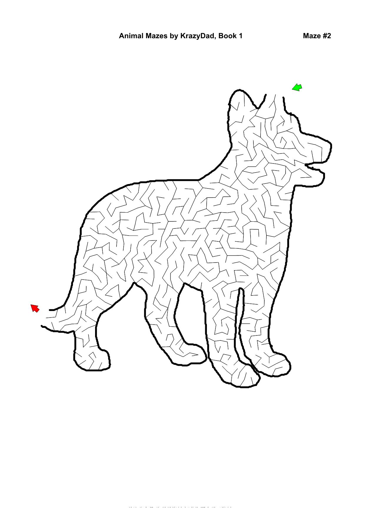 图片[1]-Assorted Animal Mazes Easy-Tough (Ages 4-12+)，1000页PDF-淘学学资料库