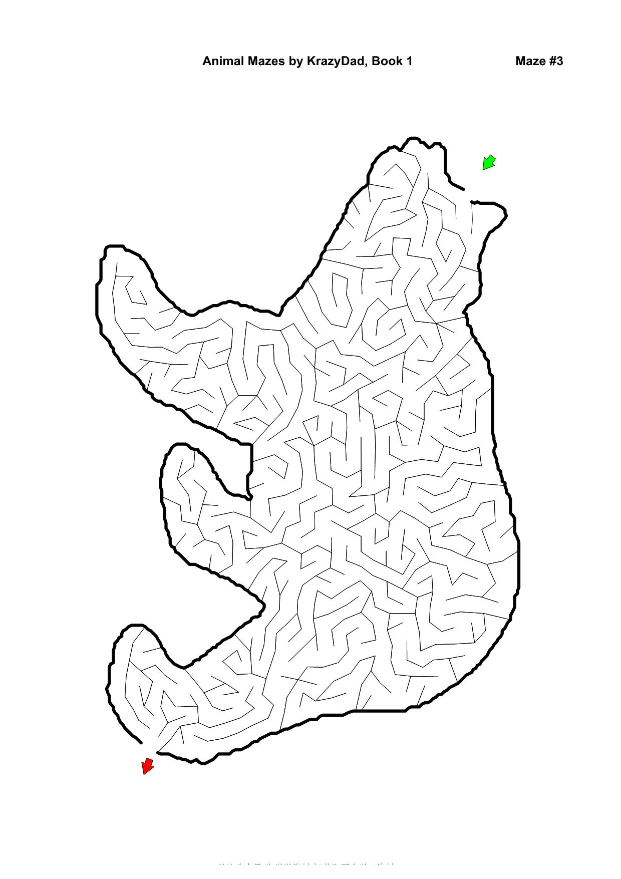 图片[2]-Assorted Animal Mazes Easy-Tough (Ages 4-12+)，1000页PDF-淘学学资料库