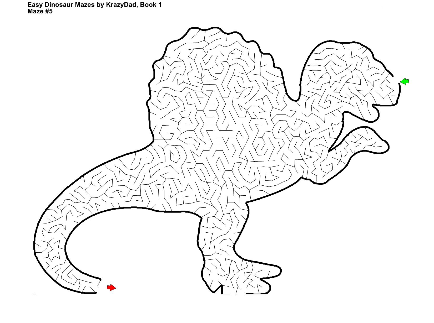 图片[1]-Easy to Challenging Dinosaur Mazes (Ages 6-12)，600页PDF-淘学学资料库