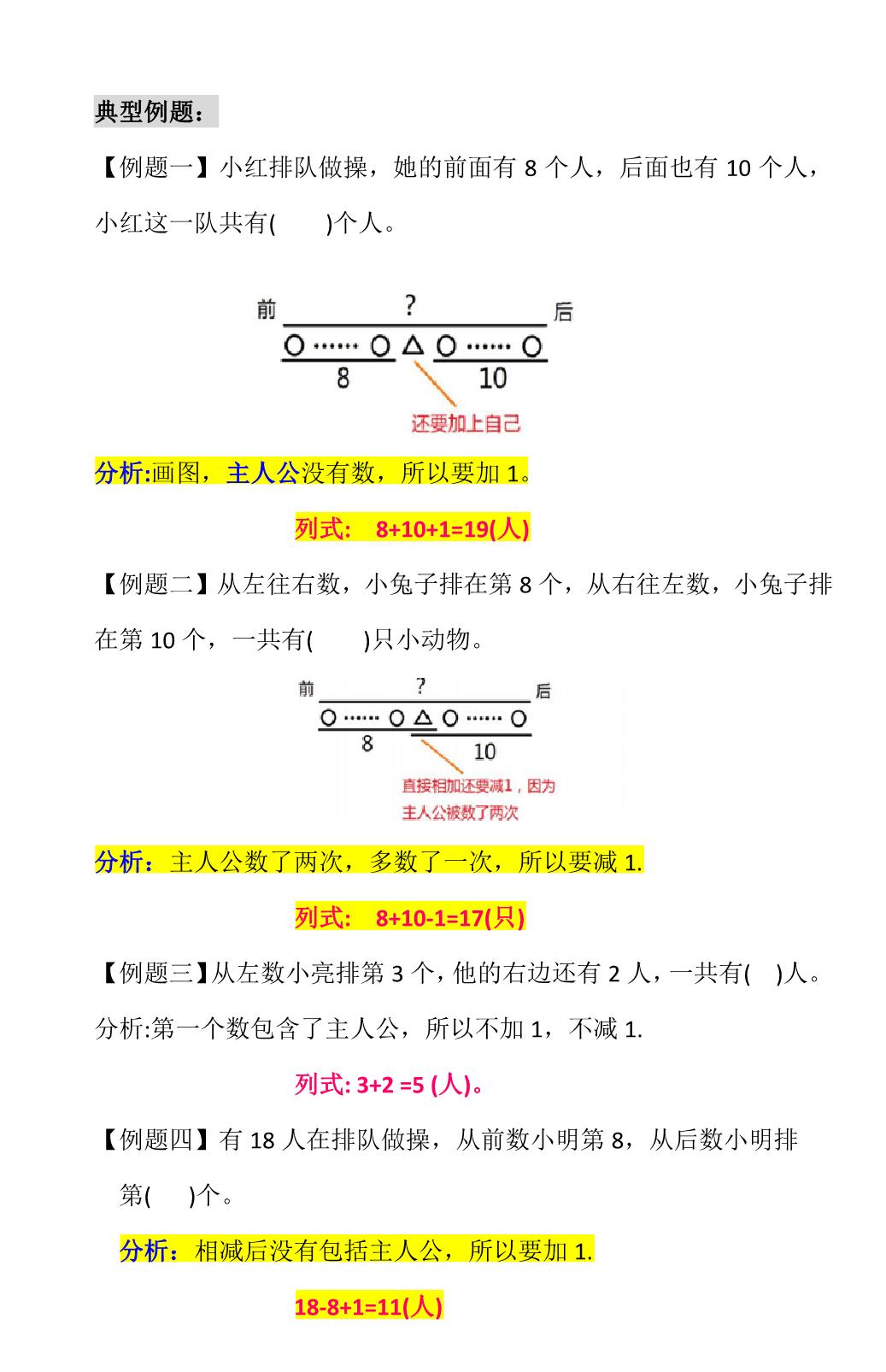 图片[2]-一年级排队问题解题方法+典型题型，页PDF可打印-淘学学资料库