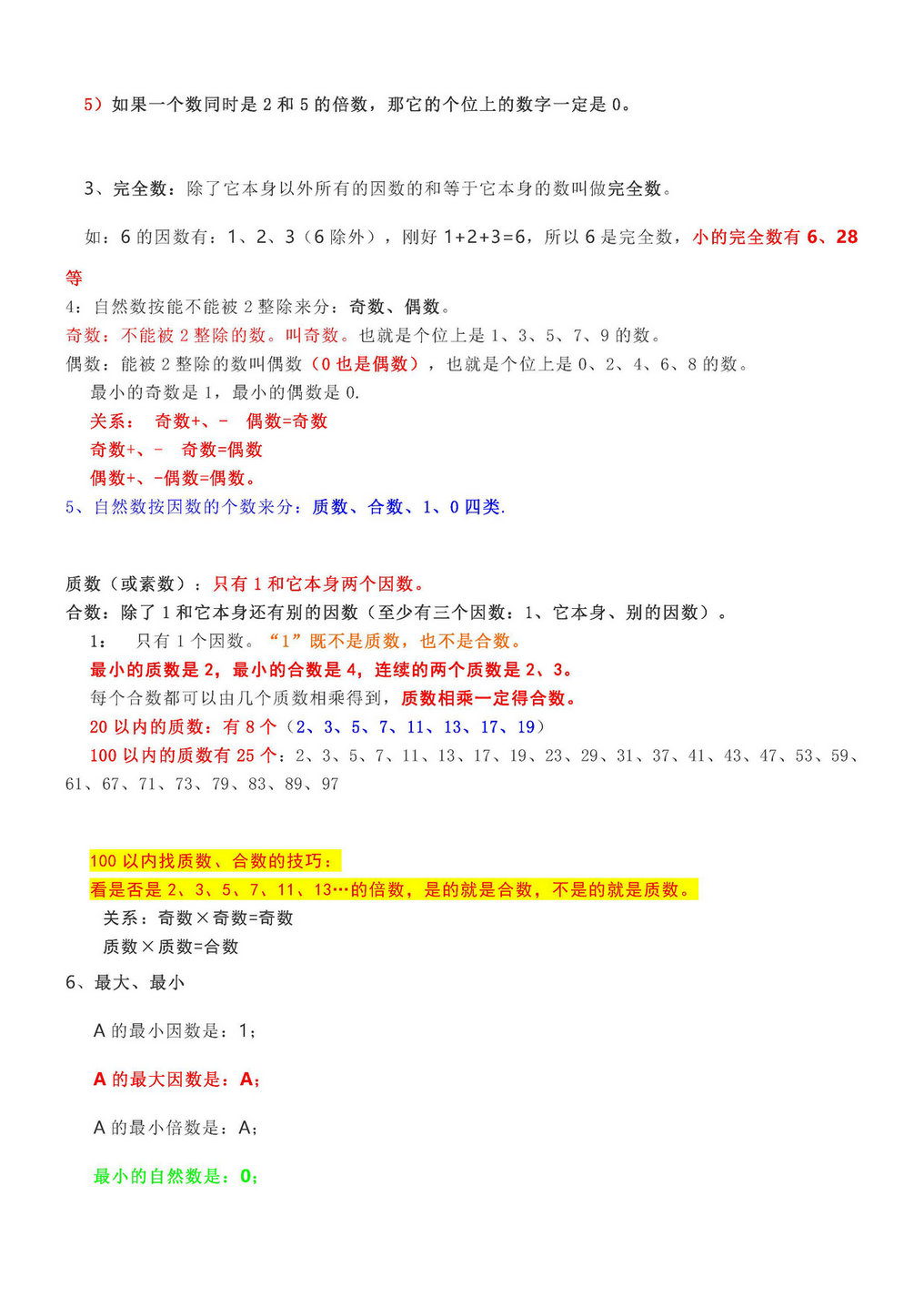 图片[2]-五年级数学下册【期末重点总结】人教版-淘学学资料库