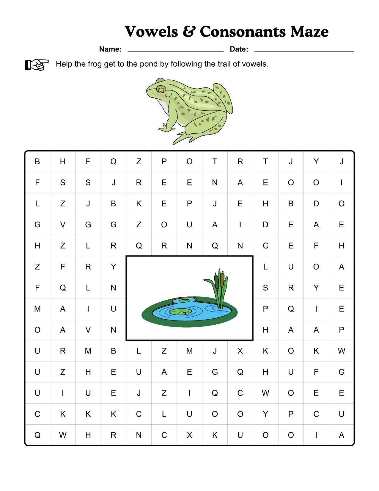 图片[3]-元音字母迷宫，30页PDF电子版-淘学学资料库