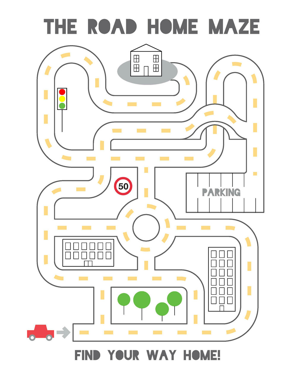 图片[2]-卡通迷宫，9页PDF可打印-淘学学资料库