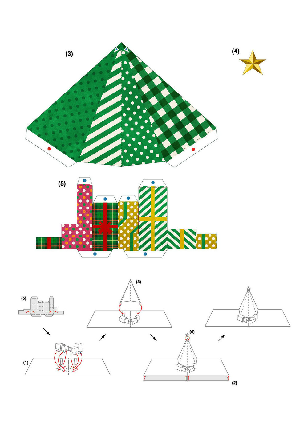 图片[1]-圣诞手工贺卡2，3页PDF-淘学学资料库