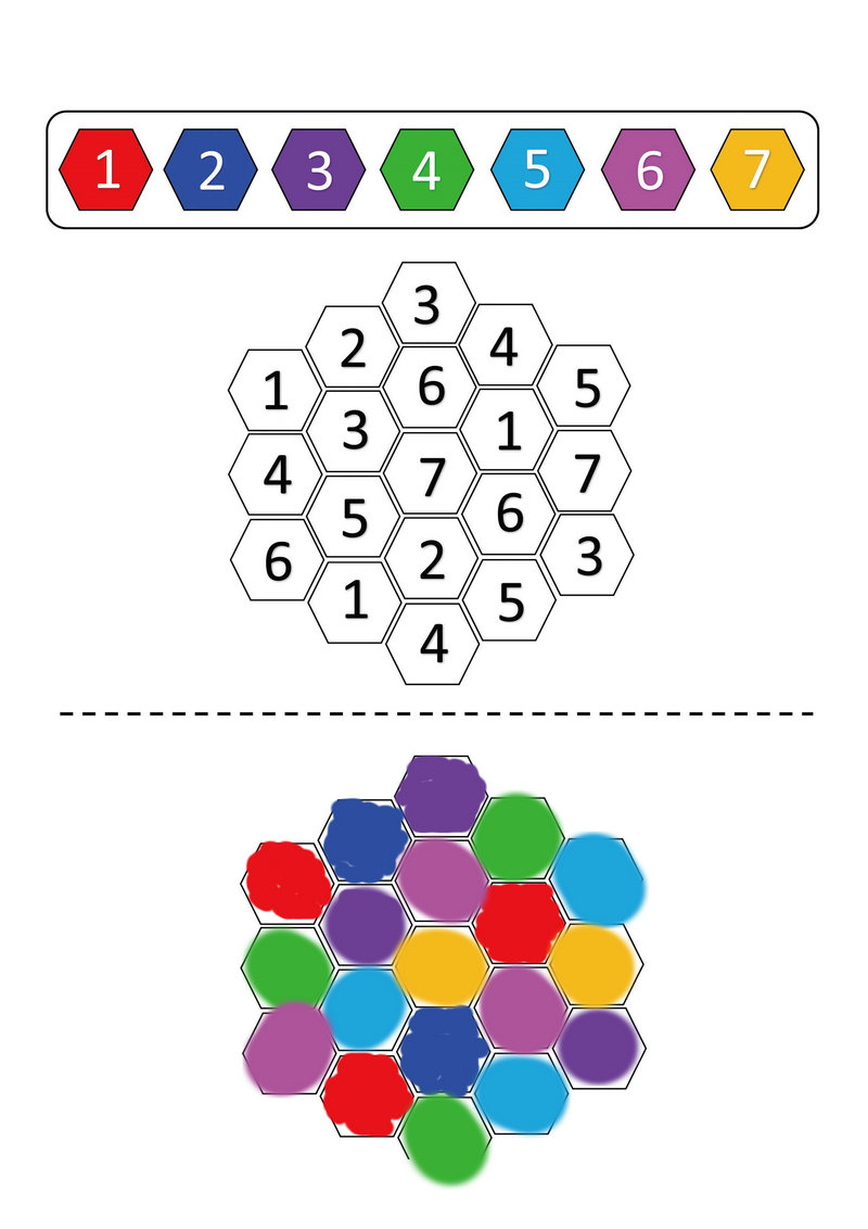 图片[1]-在图形中填上与字符对应的颜色-淘学学资料库