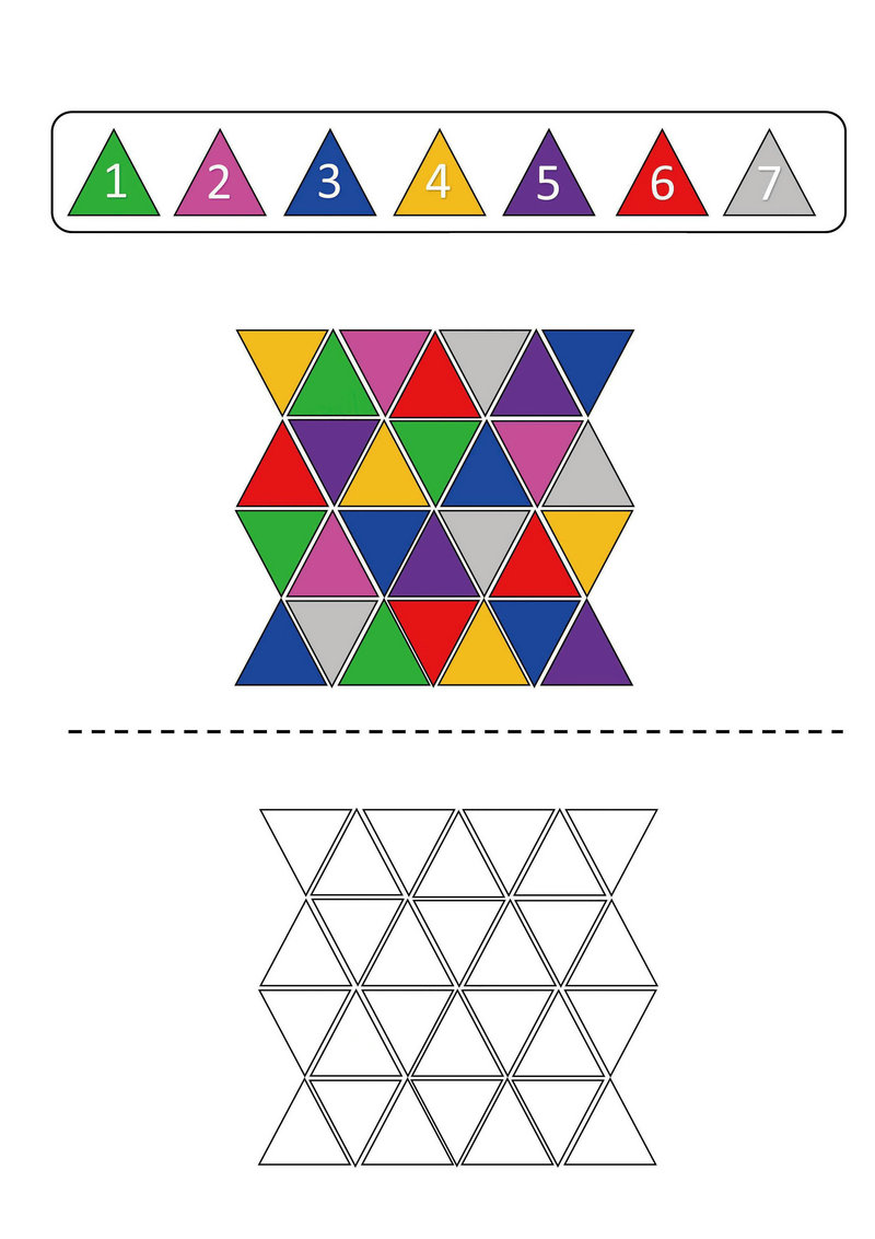 图片[3]-在图形中填写与颜色对应的数字-淘学学资料库