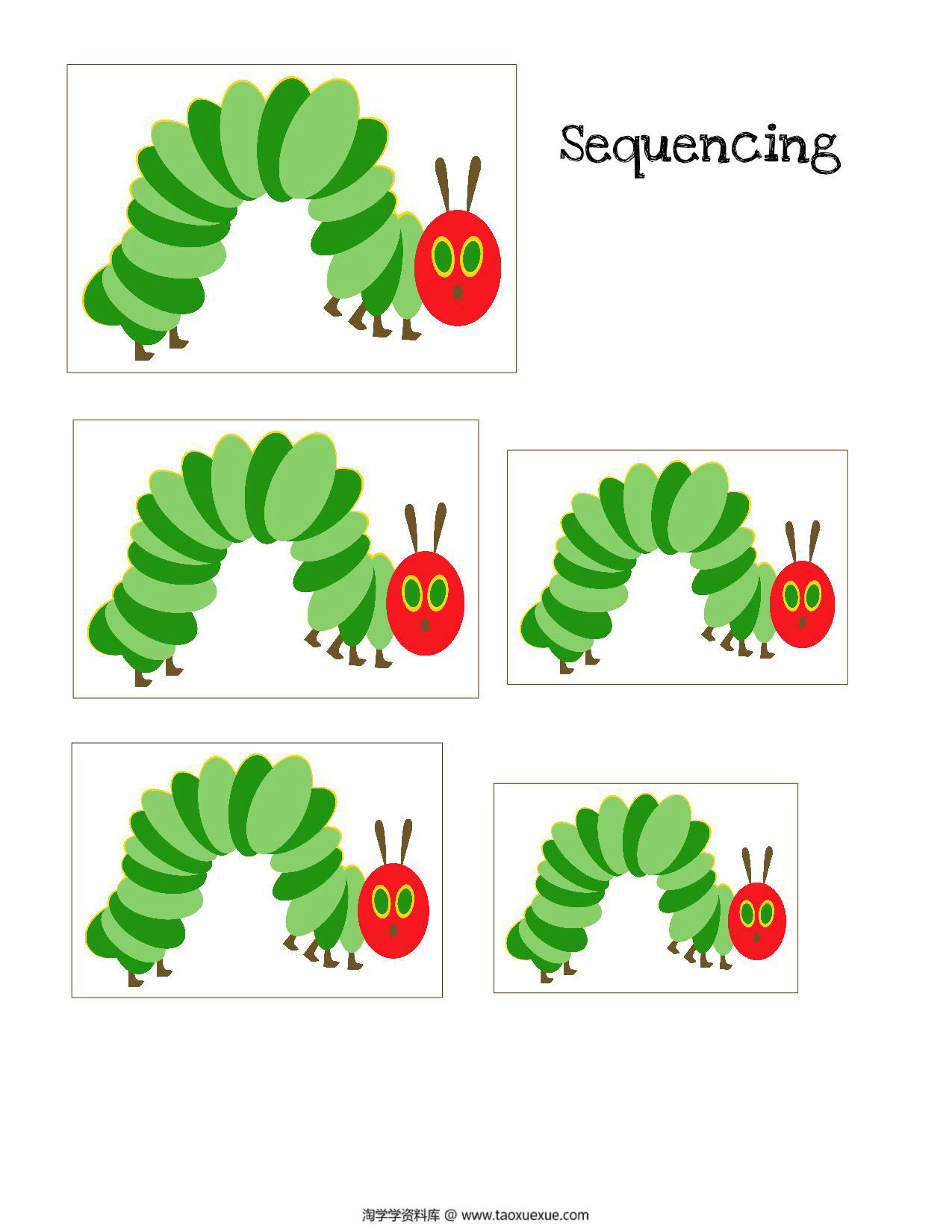 图片[1]-好饿的毛毛虫素材，11页PDF+11P.jpg-淘学学资料库