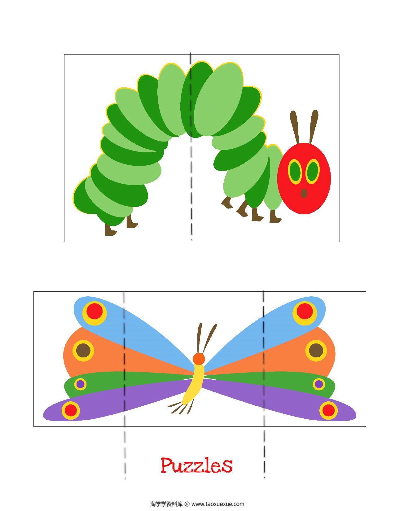 图片[2]-好饿的毛毛虫素材，11页PDF+11P.jpg-淘学学资料库