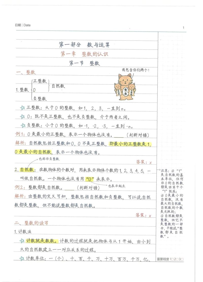 图片[2]-小学学霸笔记语数英，涵盖小学所有知识点，卡通内容手写字体更吸引孩子-淘学学资料库