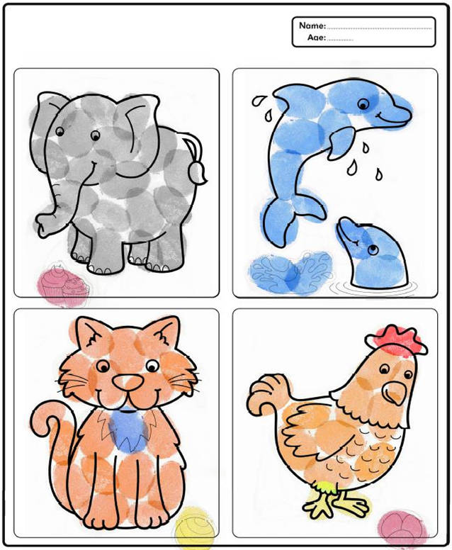 图片[7]-幼儿手指画140张，手指画模板素材打印PDF，百度网盘下载-淘学学资料库