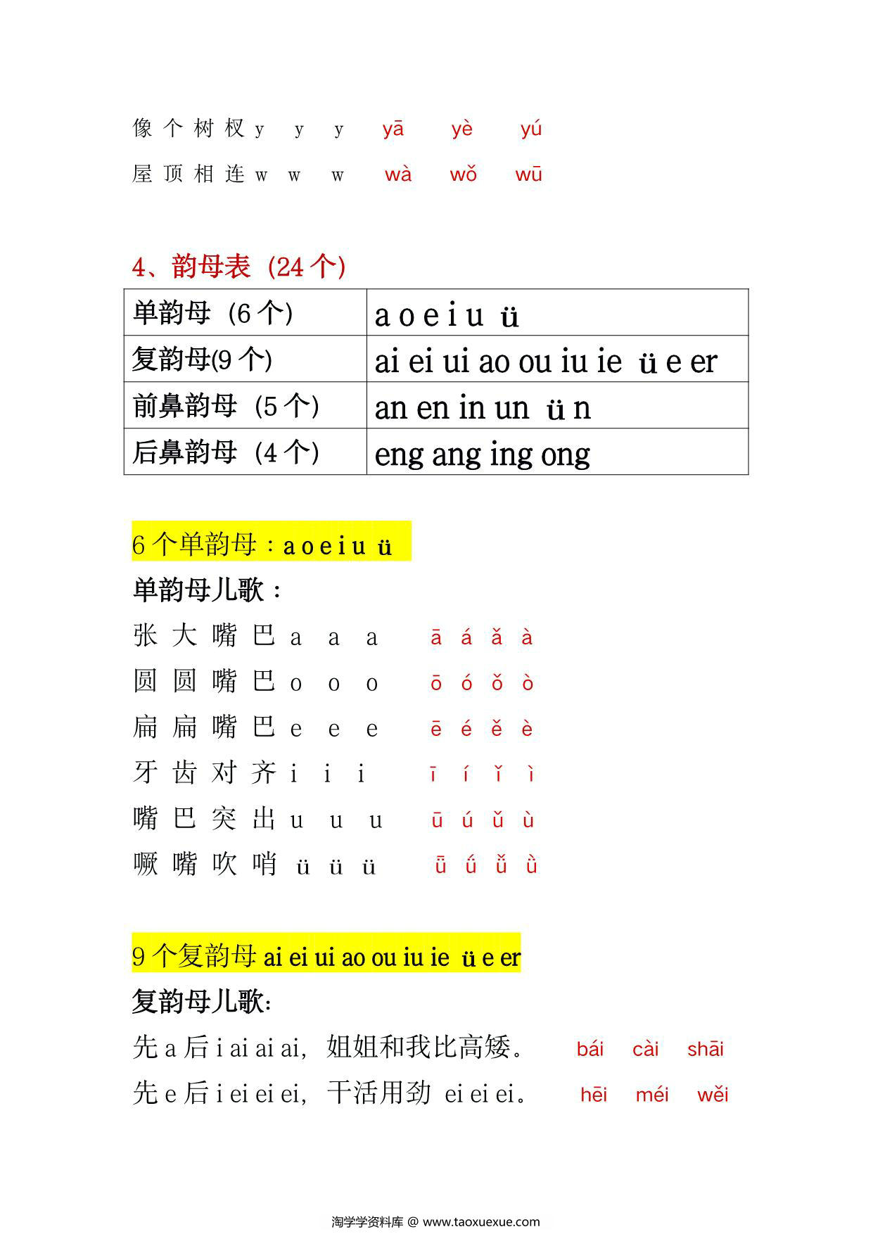 图片[3]-幼小衔接拼音一本通，27页PDF可打印-淘学学资料库