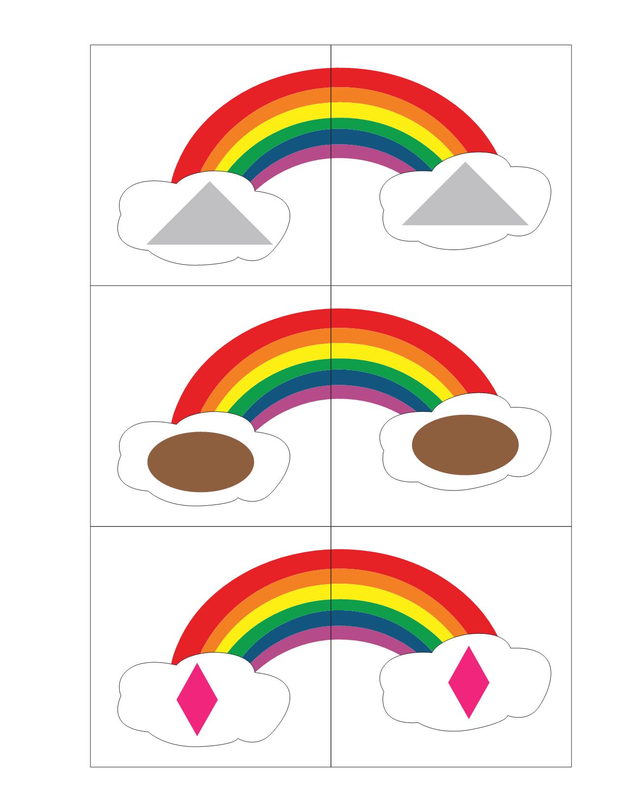 图片[2]-彩虹形状配对-(1-6页)，6页PDF-淘学学资料库