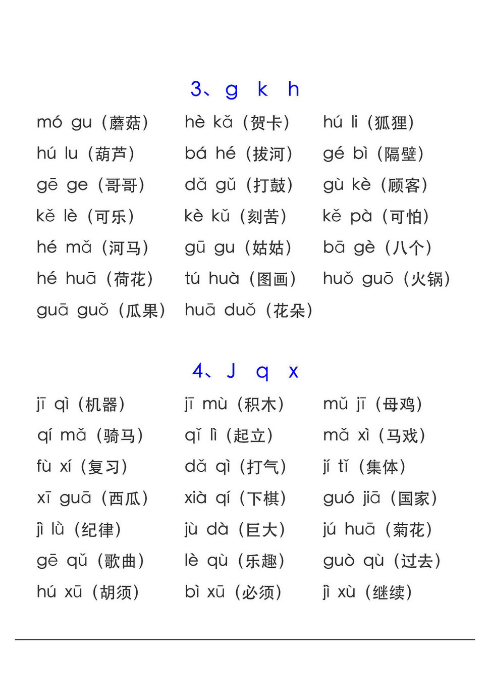 图片[3]-拼音表与拼音拼读大全 11页PDF-淘学学资料库
