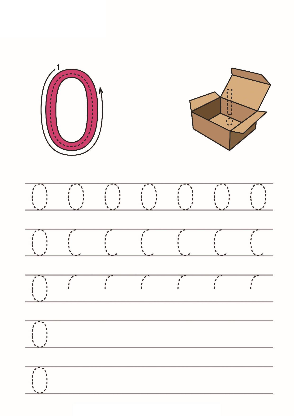 图片[1]-数字0-9书写练习，10页PDF-淘学学资料库