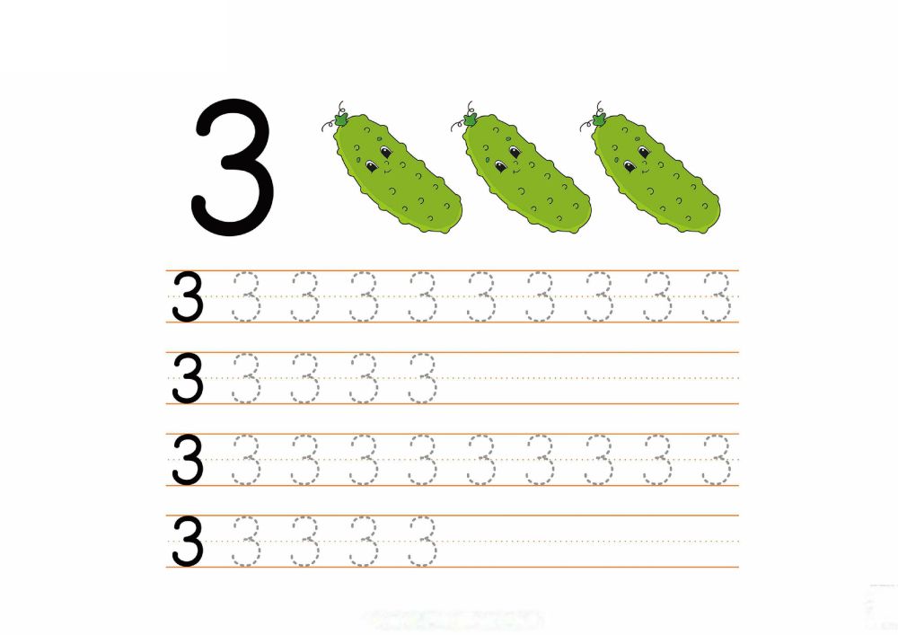 图片[3]-数字1-10书写练习_2-淘学学资料库