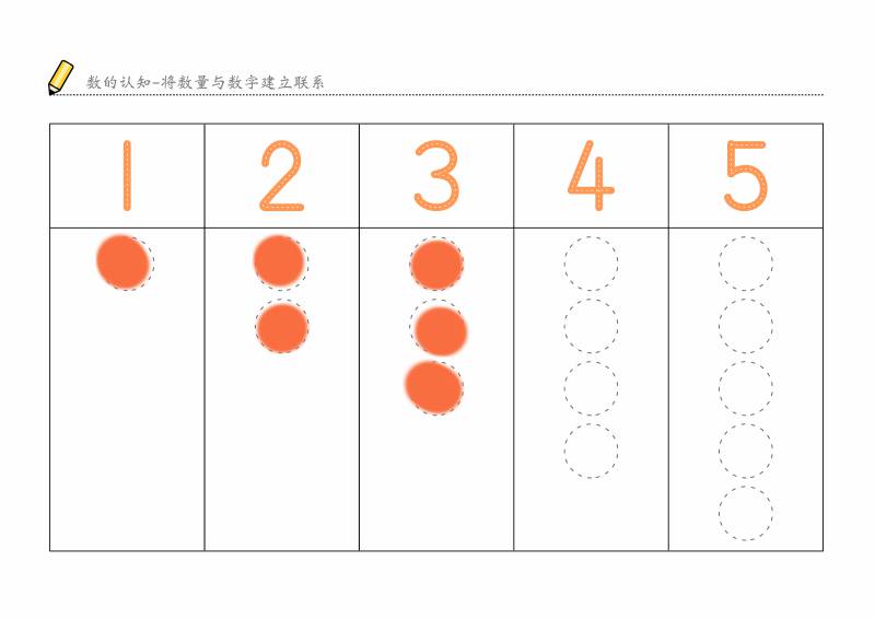 图片[1]-数字1-10的认知，将数量与数字建立联系，幼儿数感培养训练电子版PDF打印-淘学学资料库