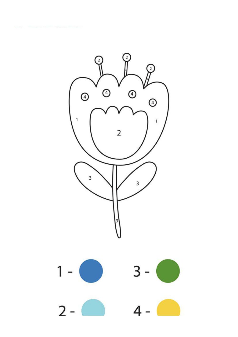 图片[1]-数字1-4填色-淘学学资料库