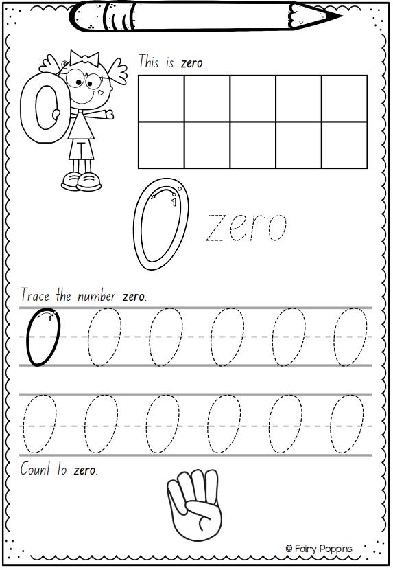 图片[2]-数字描红0-30书写，幼儿卡通电子版PDF可打印-淘学学资料库