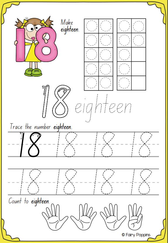 图片[6]-数字描红0-30书写，幼儿卡通电子版PDF可打印-淘学学资料库