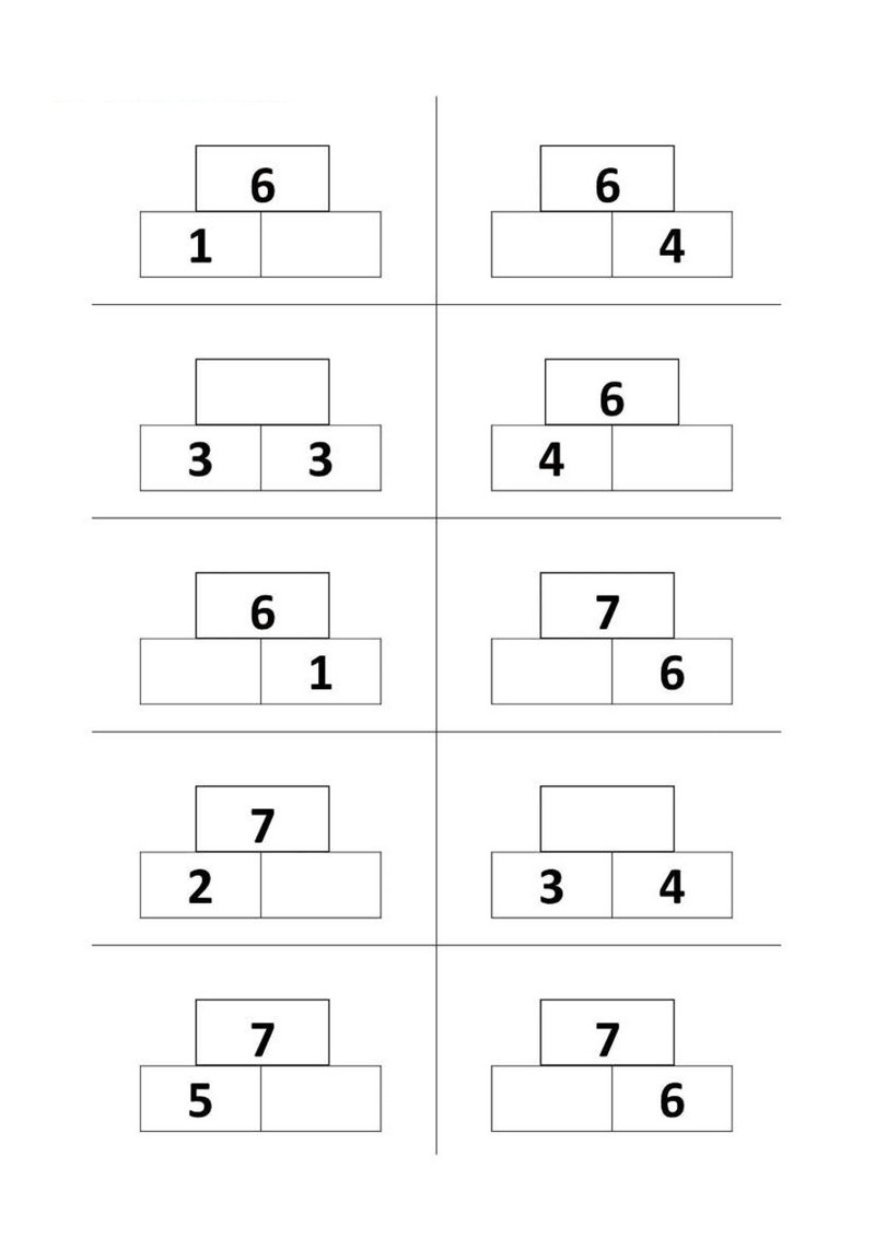 图片[2]-数字金字塔，数学思维训练，数字的分解与组成，可打印-淘学学资料库