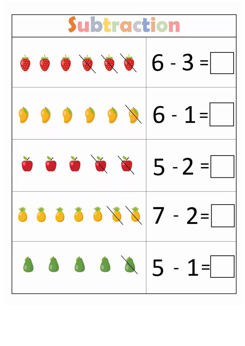 图片[8]-数学启蒙10以内加减法卡通版，幼儿学算数，素材可打印-淘学学资料库