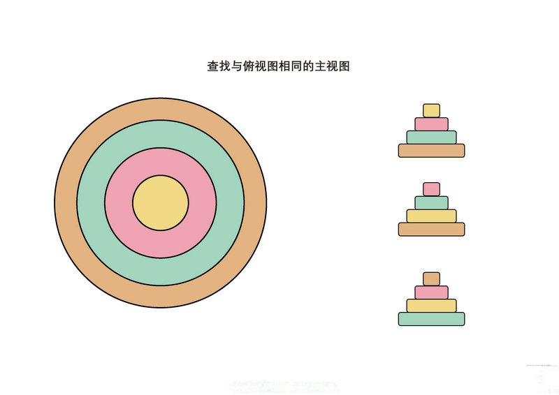 图片[1]-查找与俯视图相同的主视图-淘学学资料库