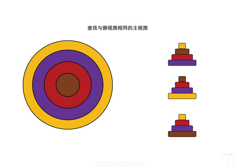 图片[2]-查找与俯视图相同的主视图-淘学学资料库