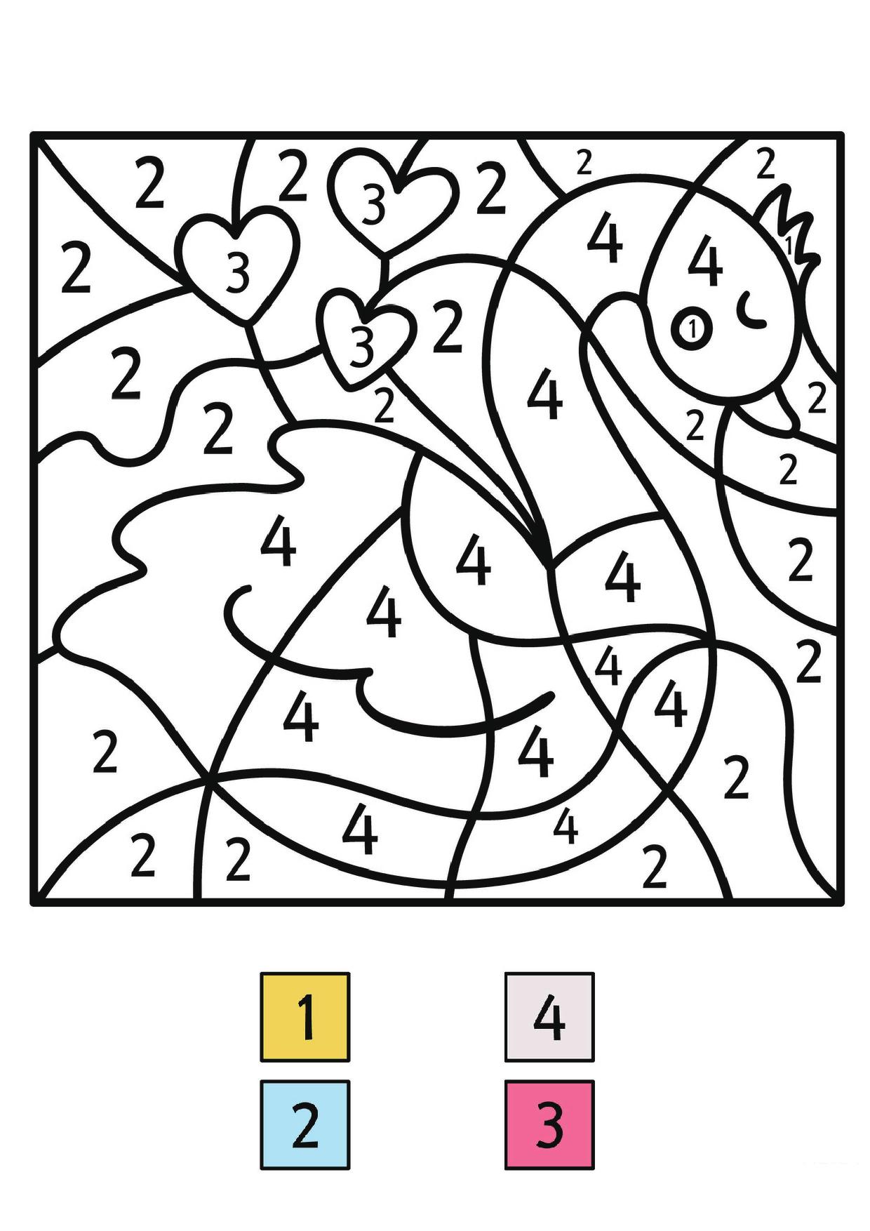 图片[2]-给图画填上与数字对应的颜色_11，8页PDF-淘学学资料库